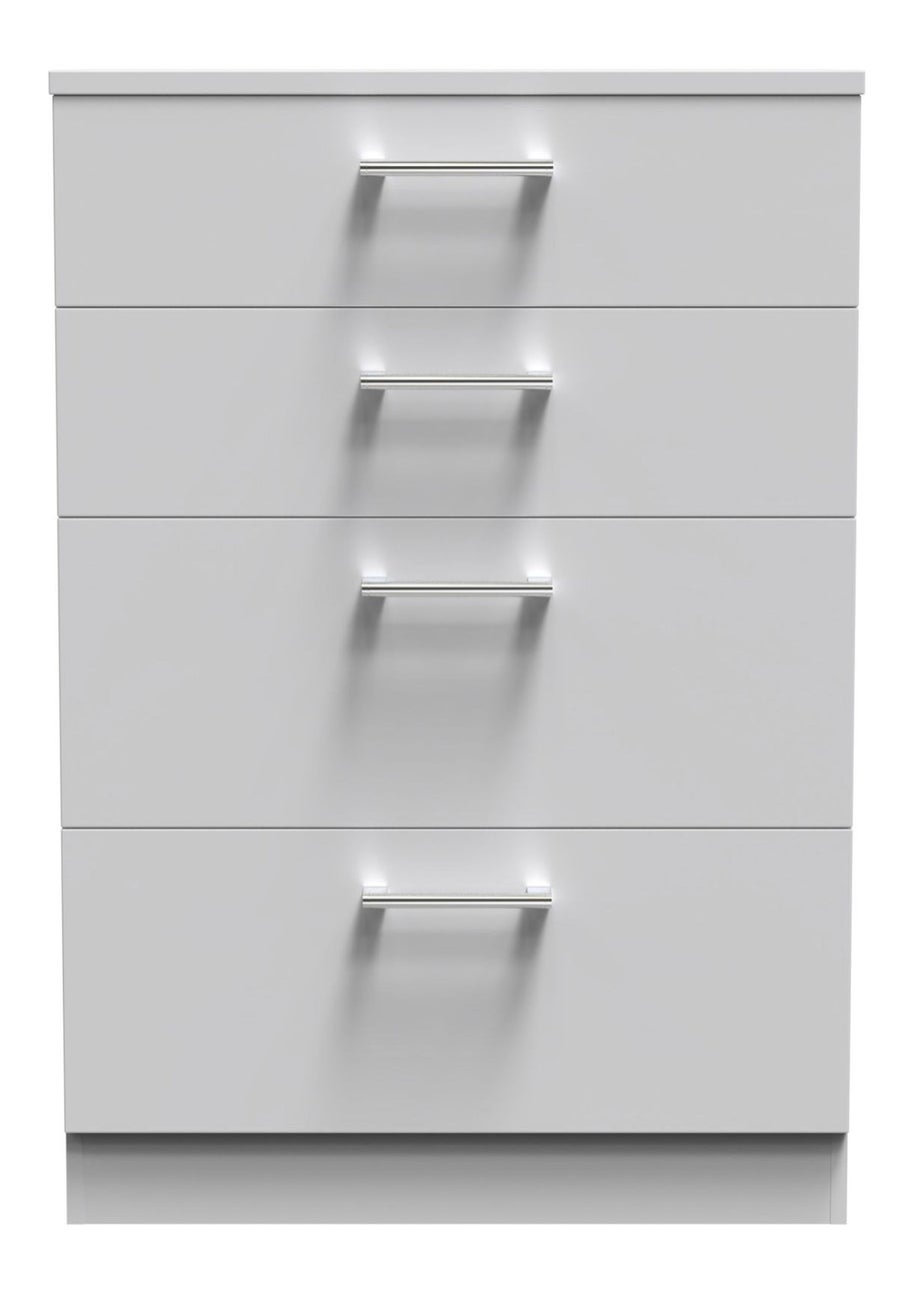 Ready Assembled Bari 4 Drawer Deep Chest