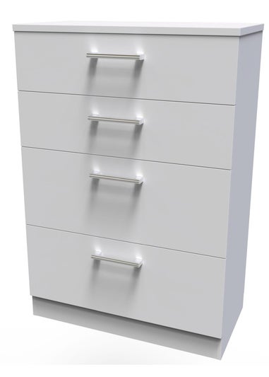Ready Assembled Bari 4 Drawer Deep Chest