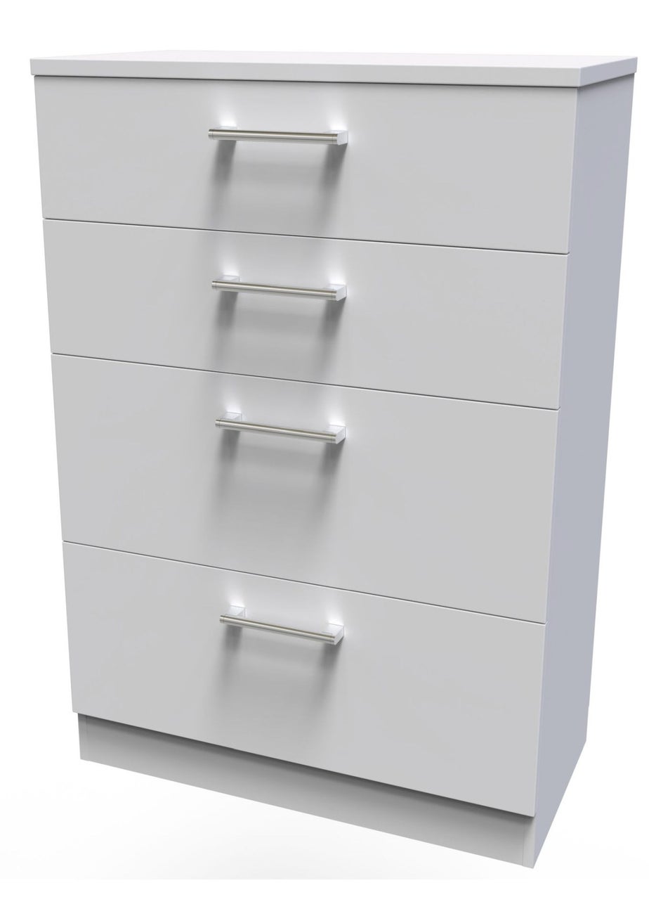 Ready Assembled Bari 4 Drawer Deep Chest