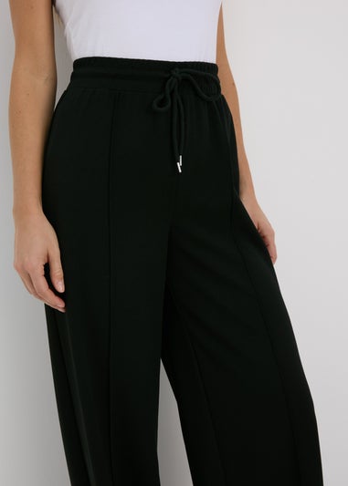 Black Seam Detail Stretch Trousers