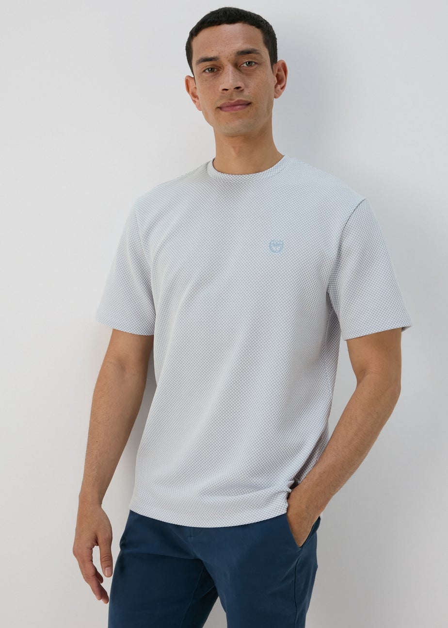 Lincoln Light Blue Grid Texture T-Shirt