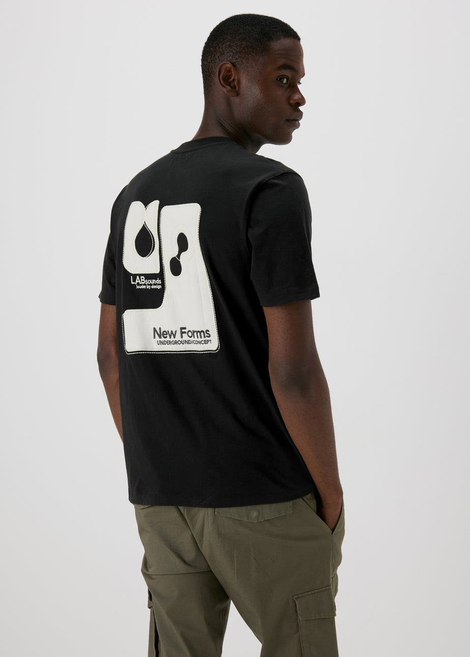 Black New Forms Applique T-Shirt
