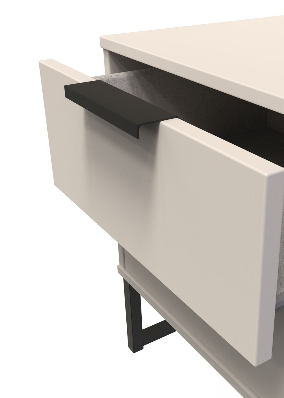 Ready Assembled Milano 2 Drawer Bedside Cabinet