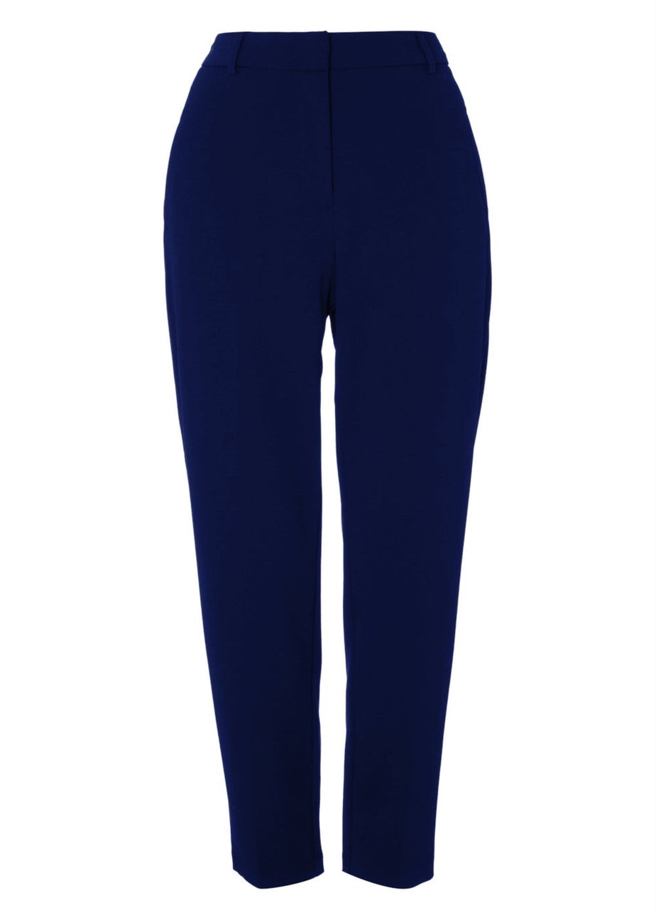 Roman Navy Short Straight Leg Stretch Trouser