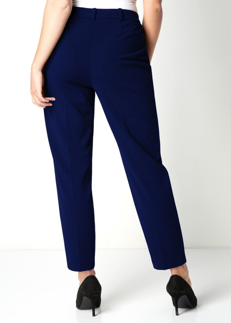 Roman Navy Short Straight Leg Stretch Trouser