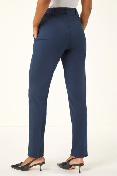 Roman Navy Long Straight Leg Stretch Trouser