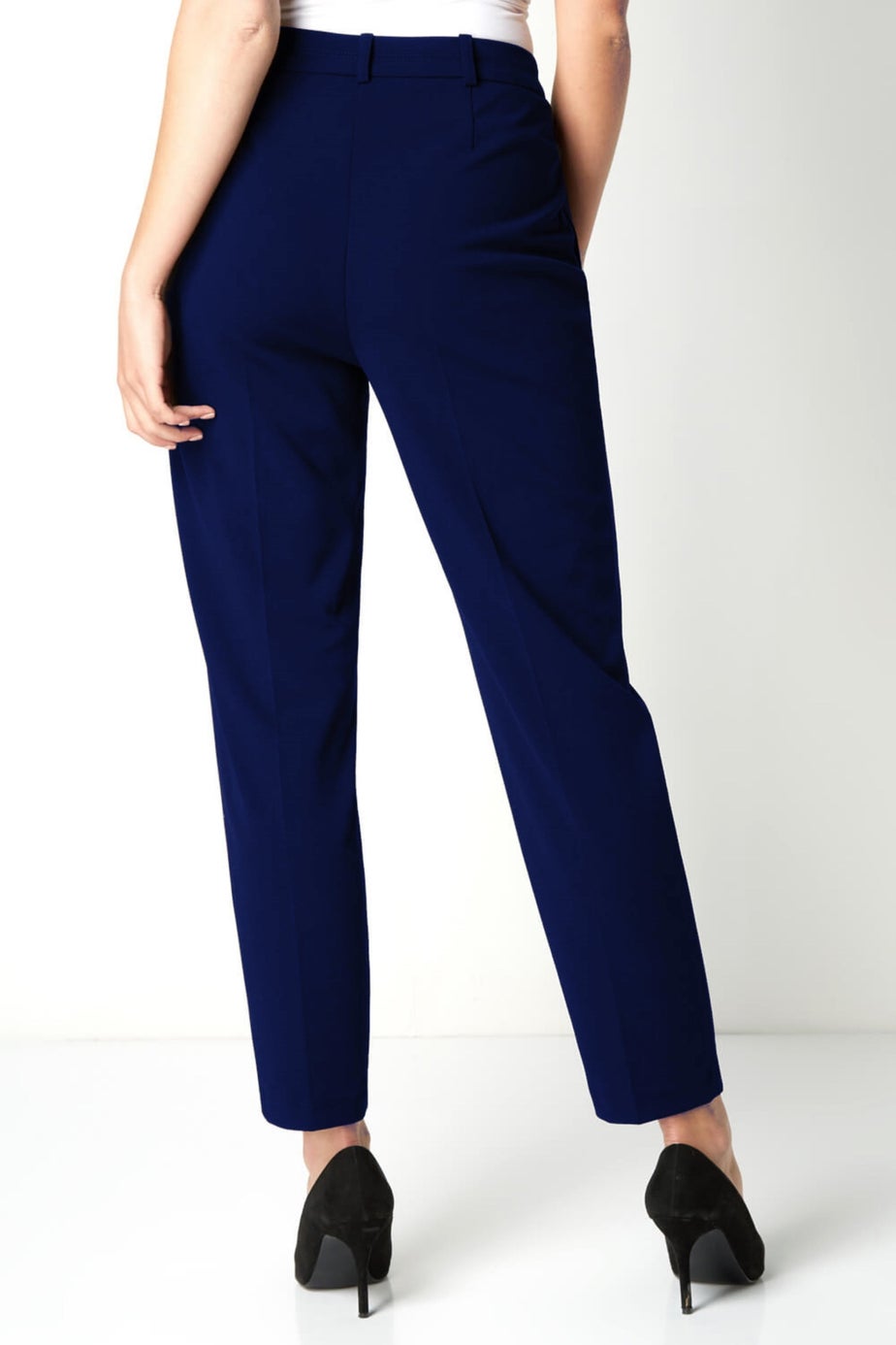 Roman Navy Long Straight Leg Stretch Trouser