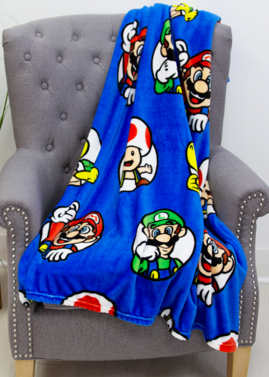 Super Mario Circles Rotary Fleece Blanket