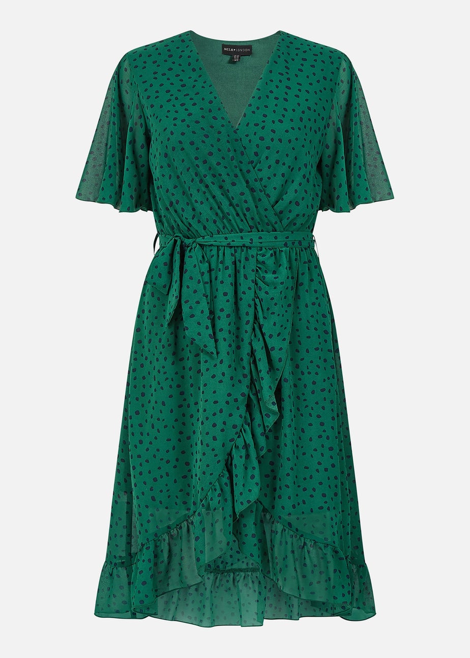 Mela Green Dash Wrap Dress