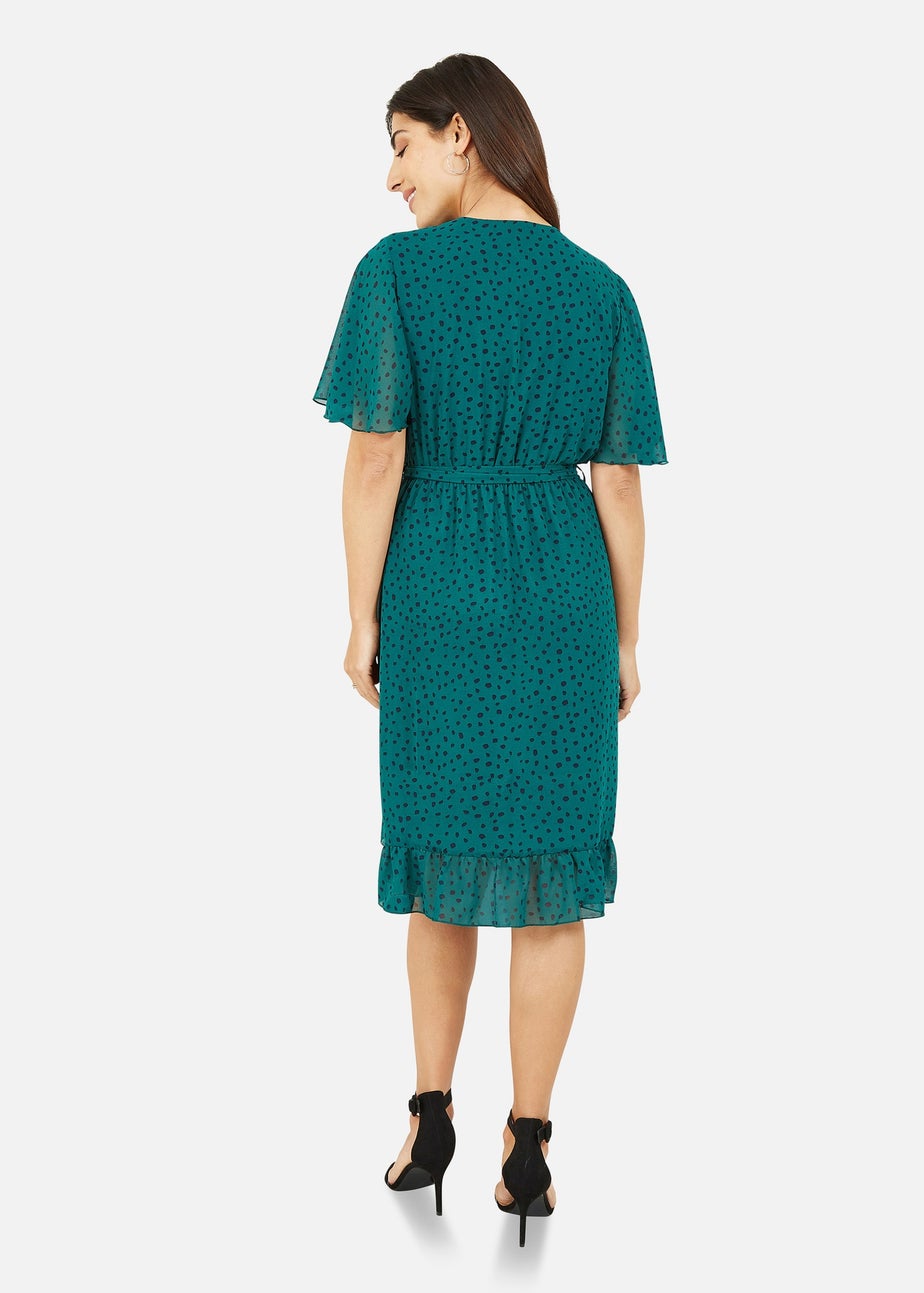 Mela Green Dash Wrap Dress