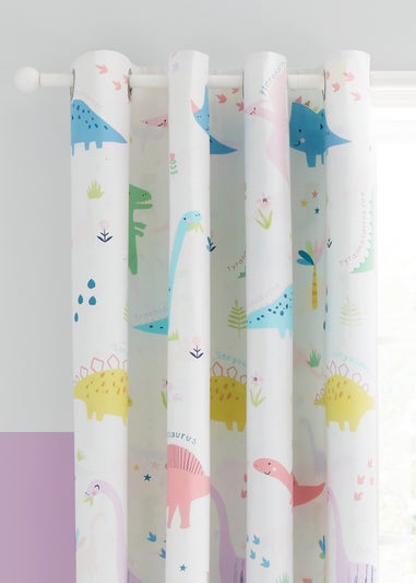 Catherine Lansfield Kids Dinosaur Friends Reversible Curtains