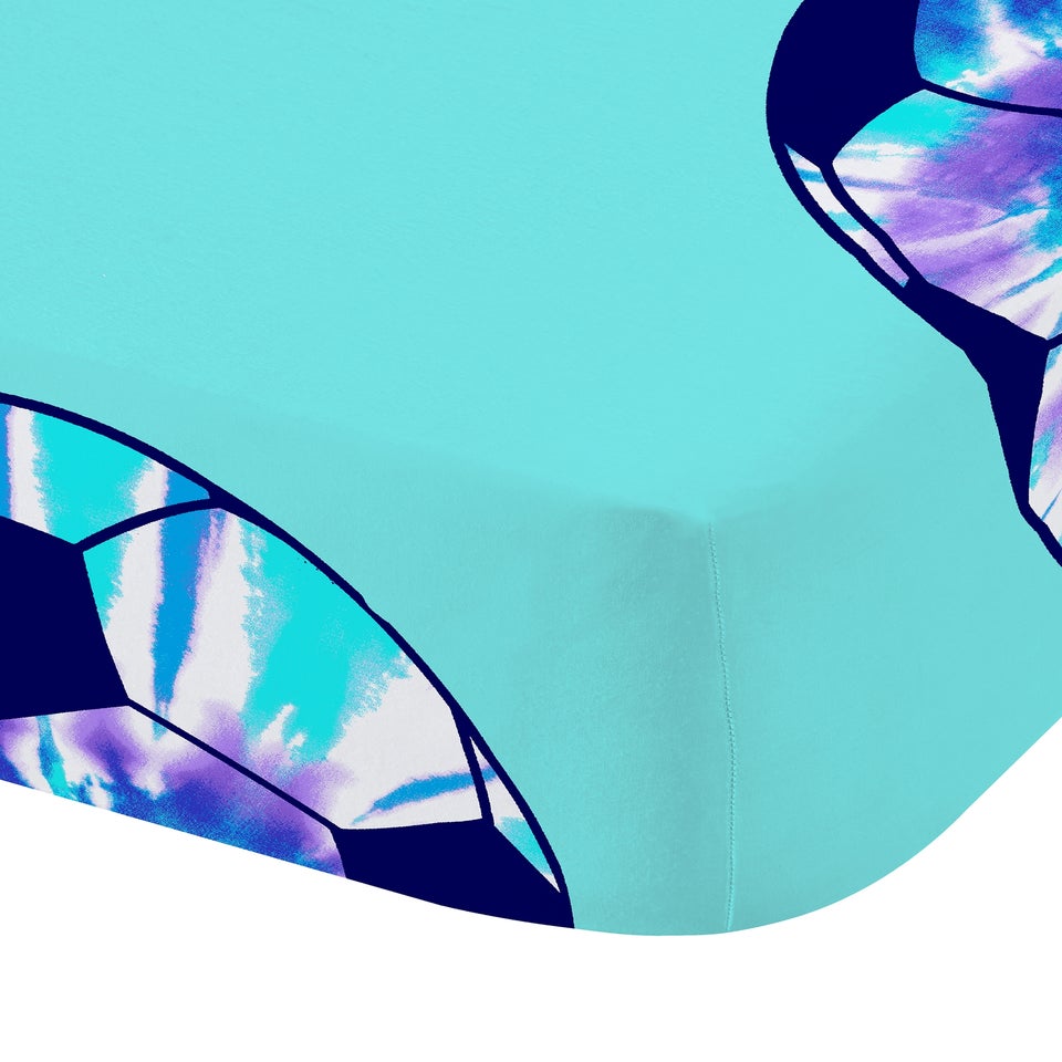 Catherine Lansfield Kids Tie Dye Football Fitted Sheet