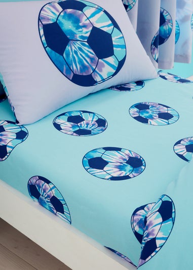 Catherine Lansfield Kids Tie Dye Football Fitted Sheet