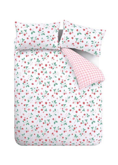 Catherine Lansfield Strawberry Garden Reversible Duvet Cover Set