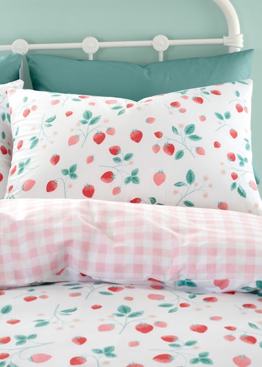 Catherine Lansfield Strawberry Garden Reversible Duvet Cover Set