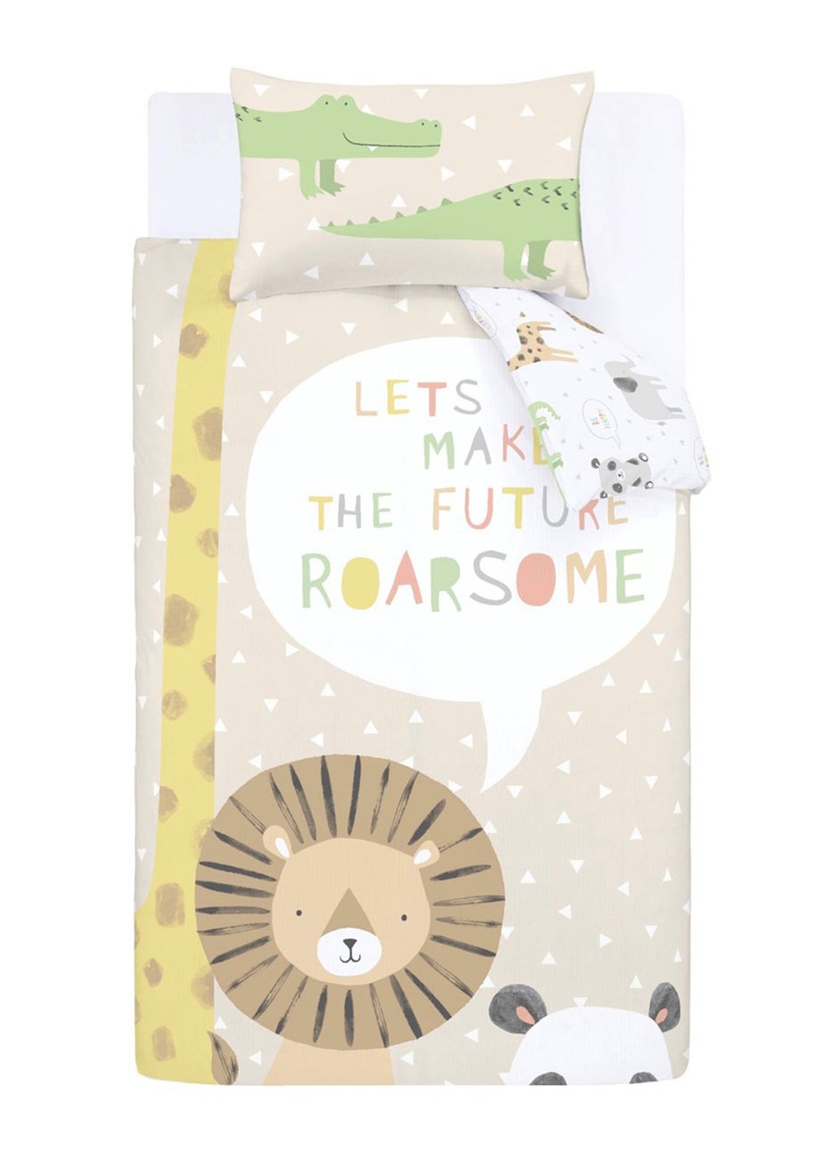 Catherine Lansfield Roarsome Animals Reversible Duvet Cover Set