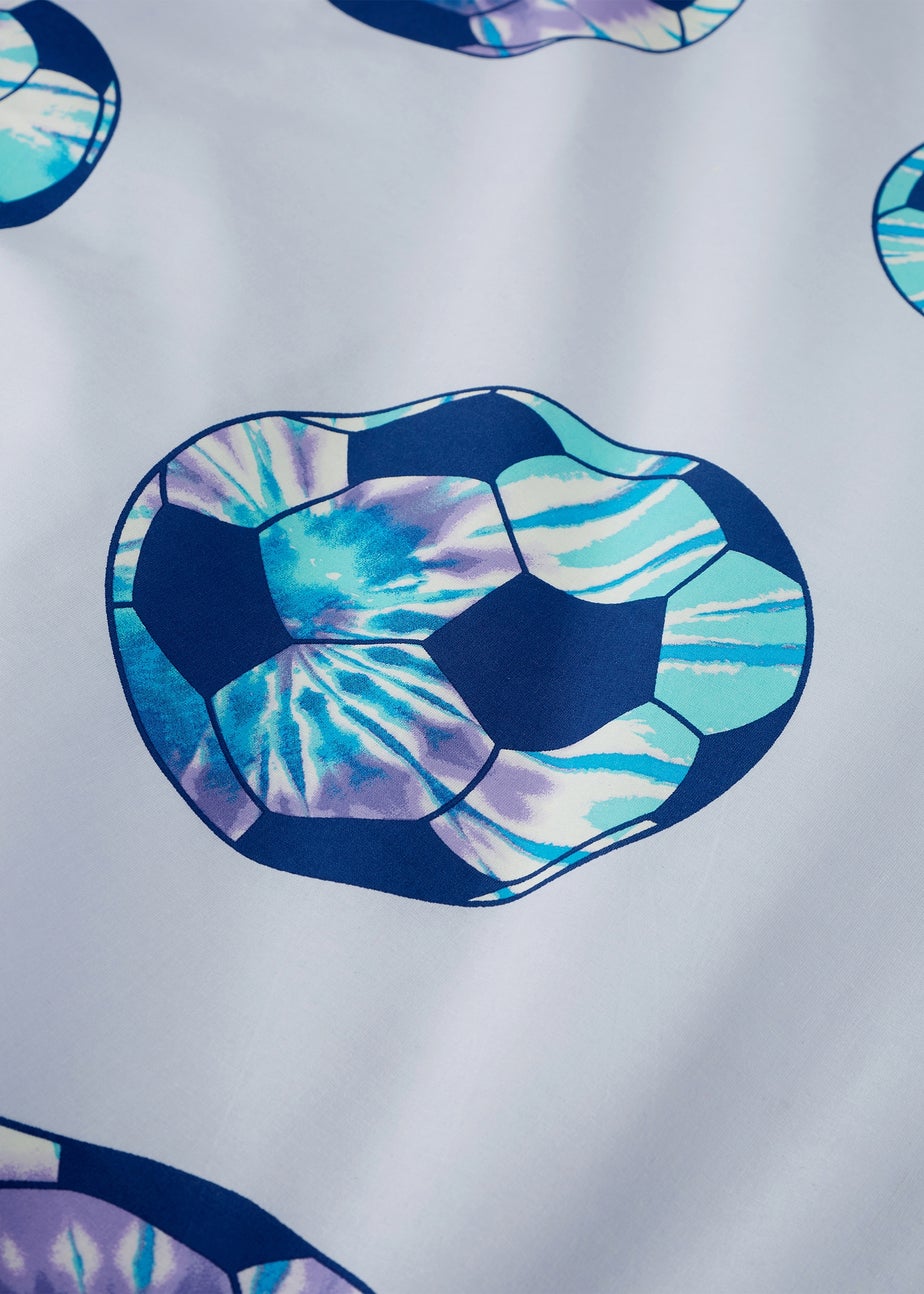 Catherine Lansfield Tie Dye Football Reversible Duvet Cover Set Lilac