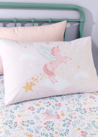 Catherine Lansfield Fairytale Unicorn Reversible Duvet Cover Set Pink