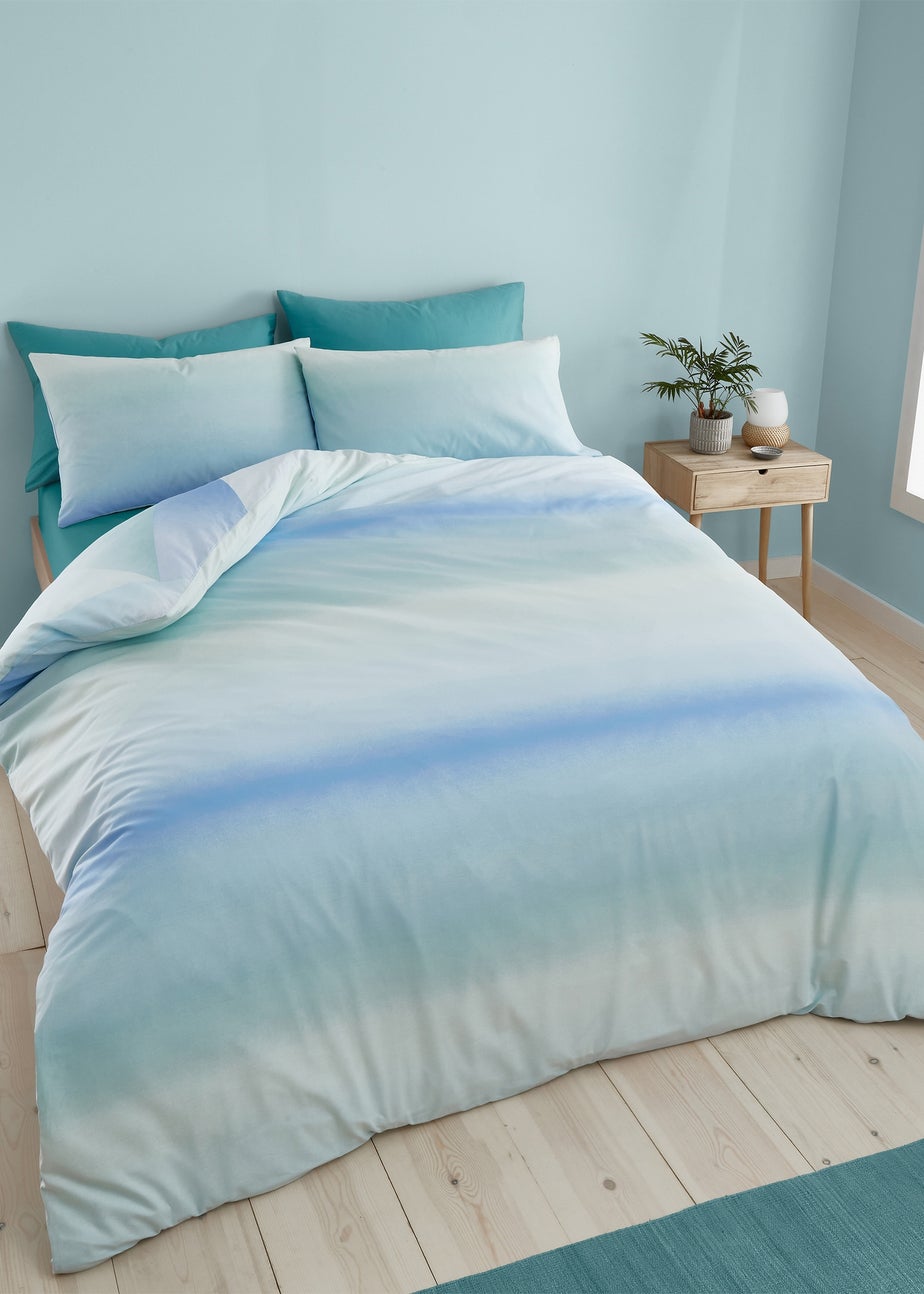 Catherine Lansfield Ombre Larsson Geo Reversible Duvet Cover Set