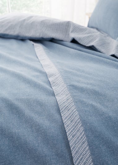 Catherine Lansfield Oslo Textured Trim Duvet Cover Set