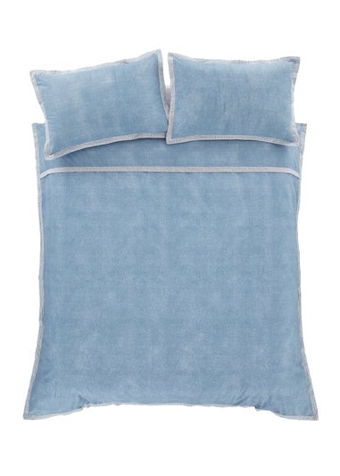 Catherine Lansfield Oslo Textured Trim Duvet Cover Set