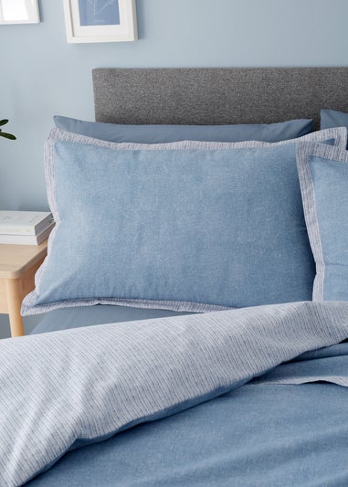 Catherine Lansfield Oslo Textured Trim Duvet Cover Set