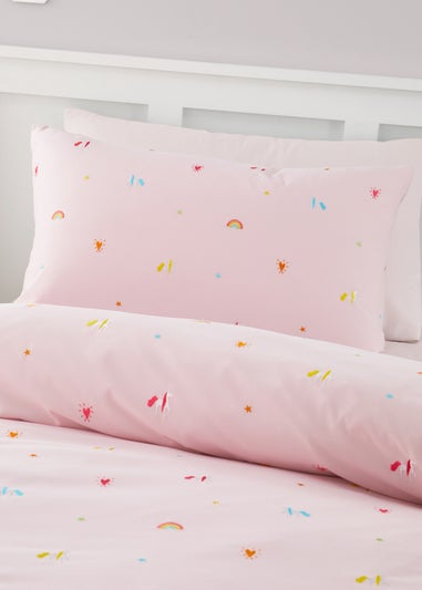 Catherine Lansfield Embroidered Unicorn Duvet Cover Set