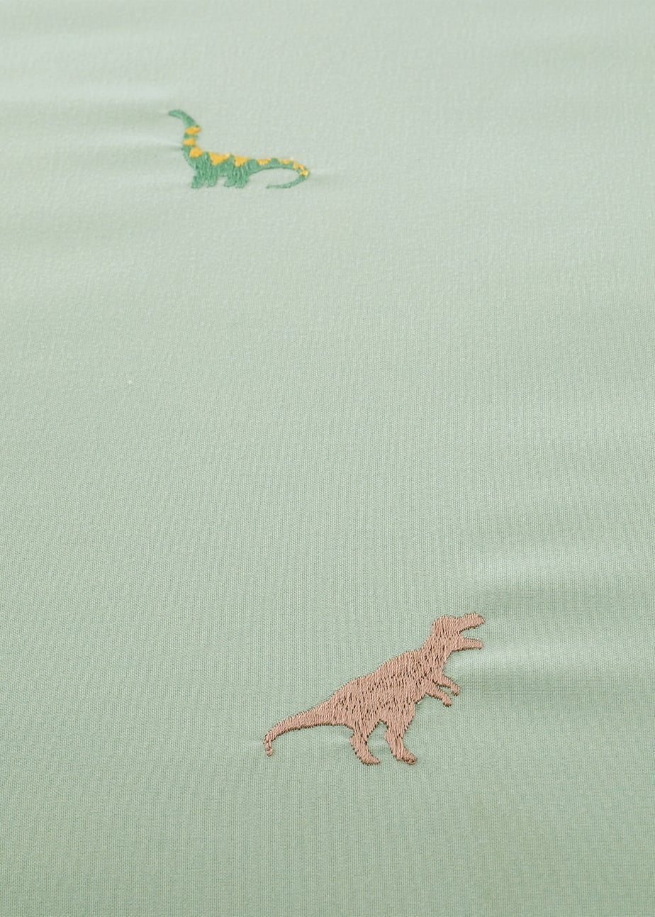 Catherine Lansfield Embroidered Dinosaur Duvet Cover Set