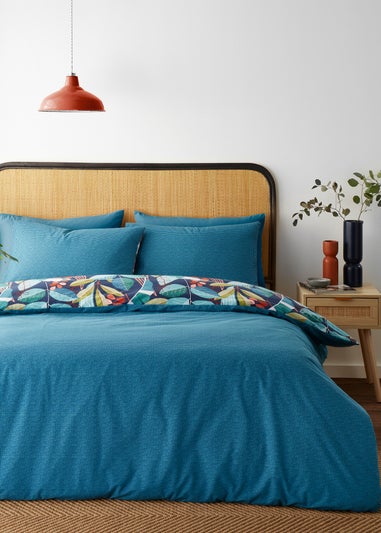 Catherine Lansfield Botanical Leaves Reversible Duvet Cover Set