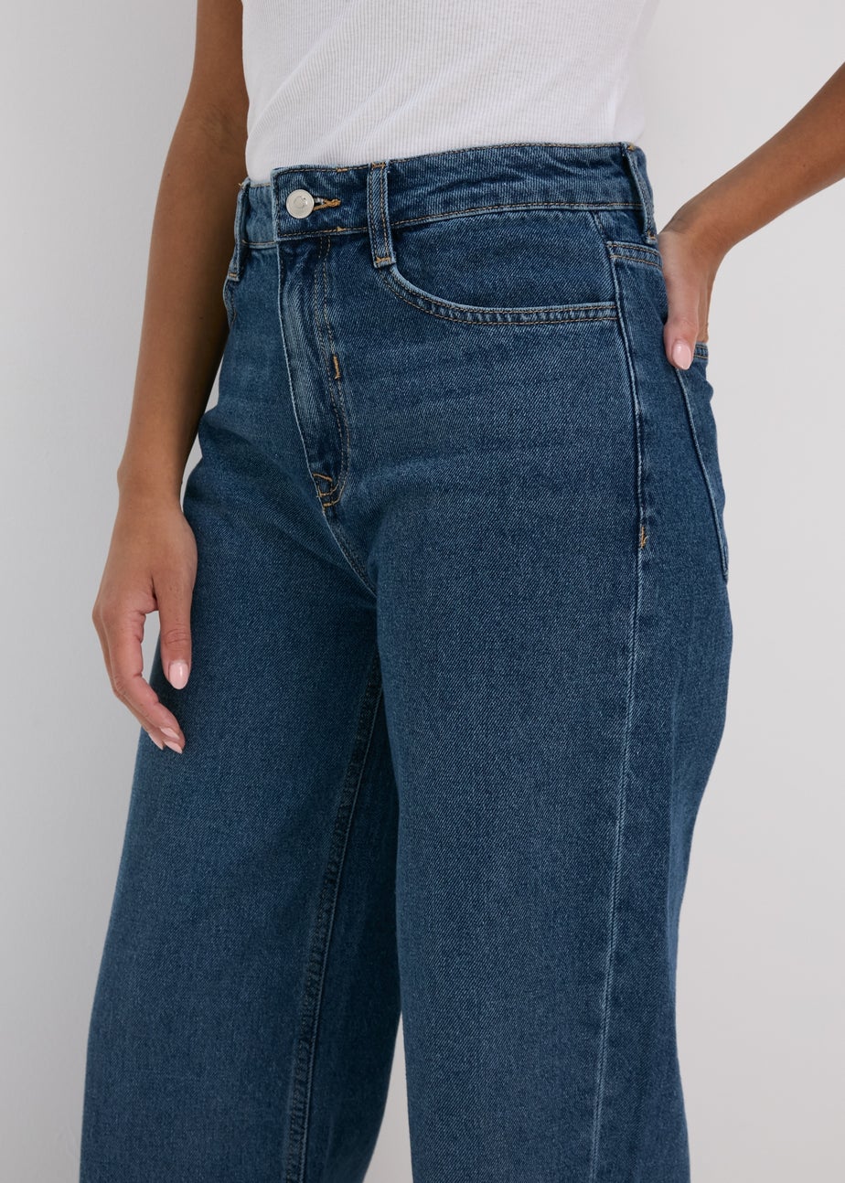 Mid Wash Wide Leg Jeans