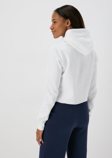 NASA White Crop Hoodie