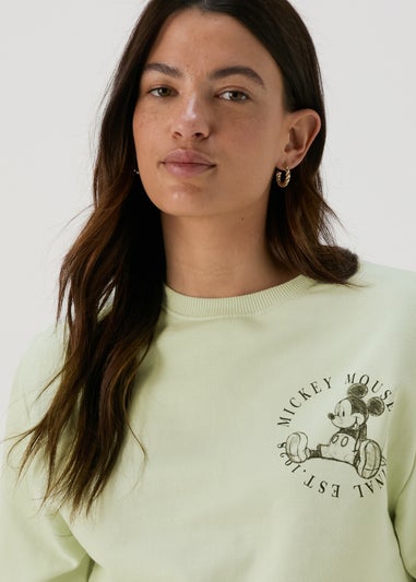 Disney Green Front & Back Mickey Sweatshirt