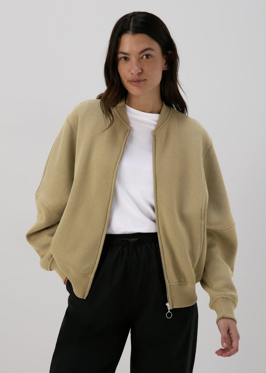 Green Sweat Bomber Jacket