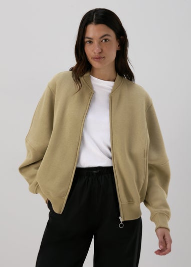 Green Sweat Bomber Jacket