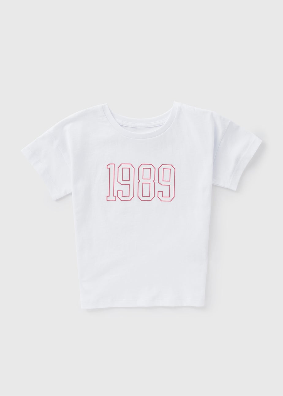 Girls White 1989 T-Shirt (1-7yrs)