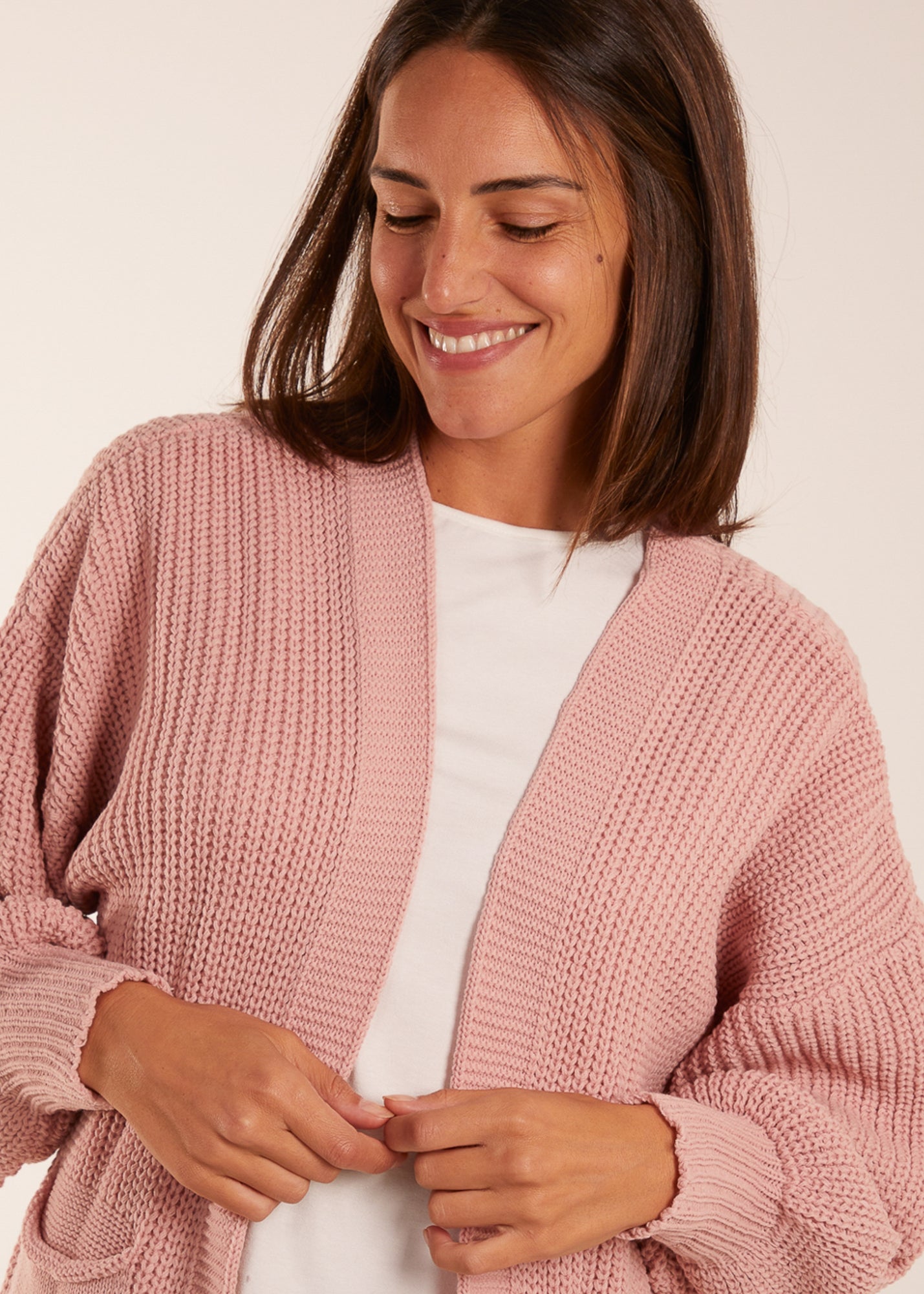 Blue Vanilla Edge to Edge Knitted Long Cardigan - Matalan