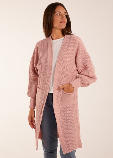 Blue Vanilla Edge to Edge Knitted Long Cardigan