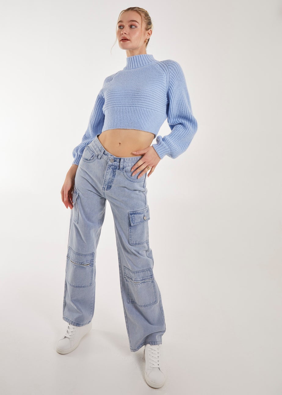 Pink Vanilla High Neck Knitted Jumper