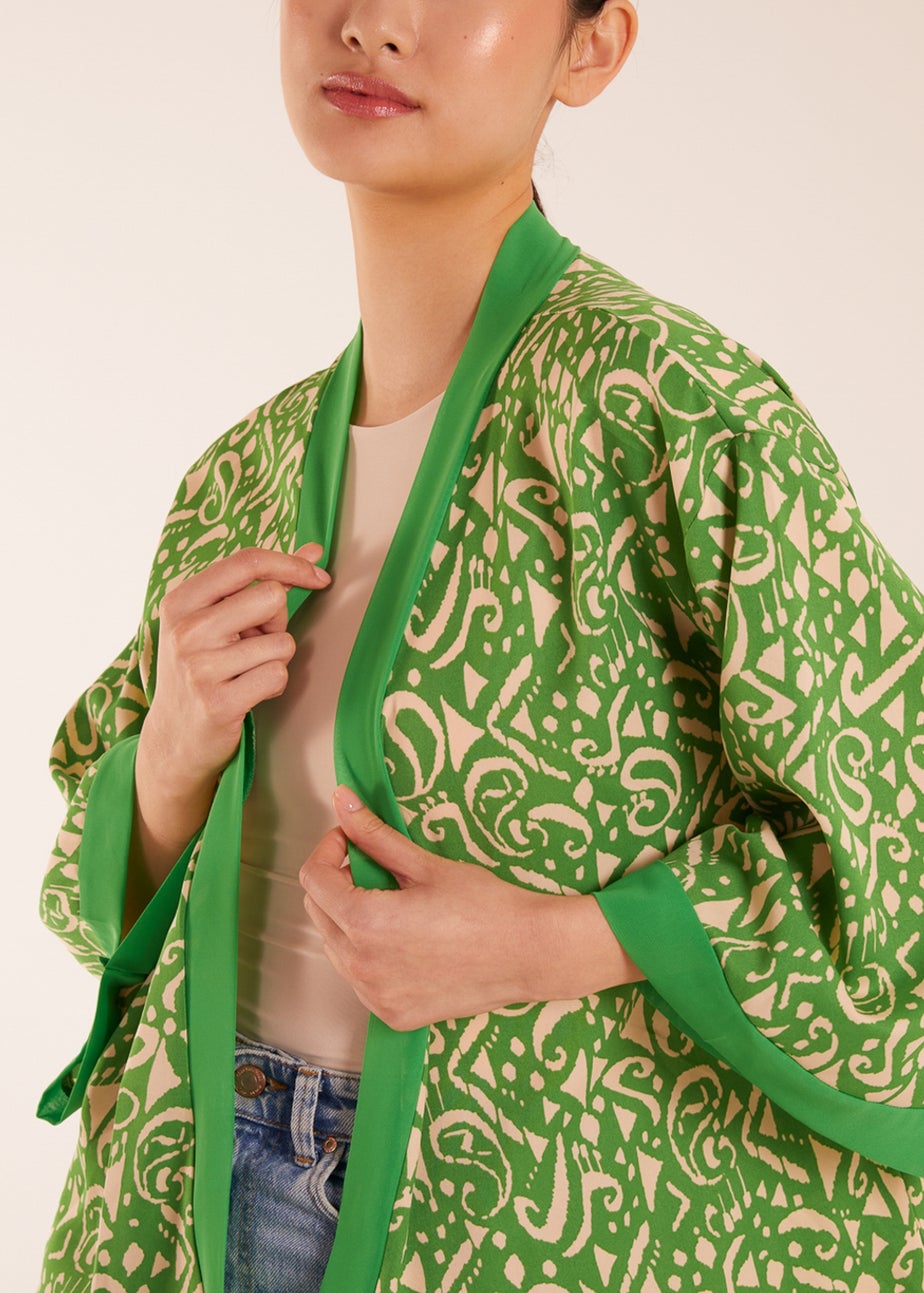 Blue Vanilla Aztec Print Kimono