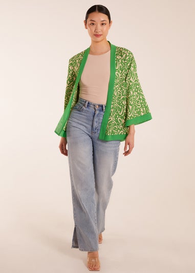 Blue Vanilla Aztec Print Kimono