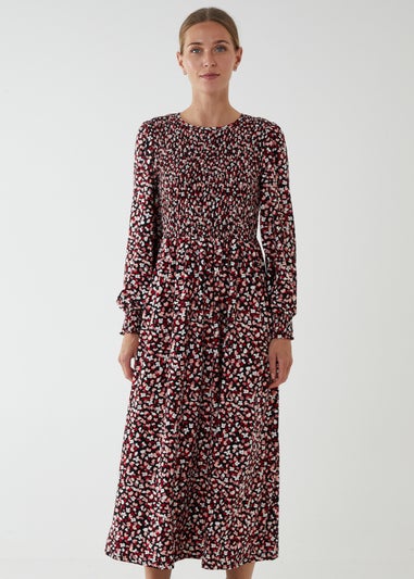 Blue Vanilla Smock Front Midi Dress