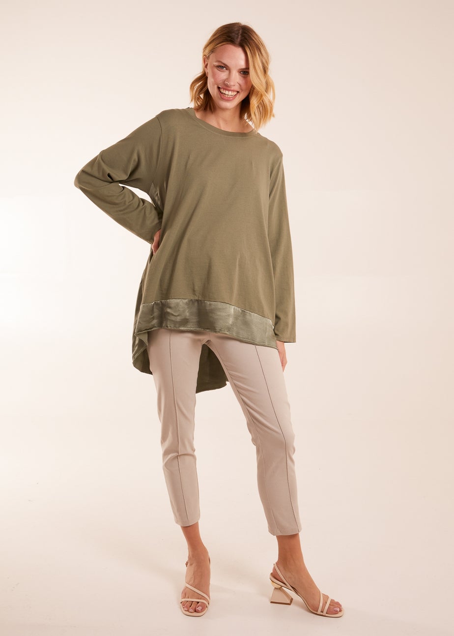 Blue Vanilla Sweatshirt With Sateen Tunic Insert