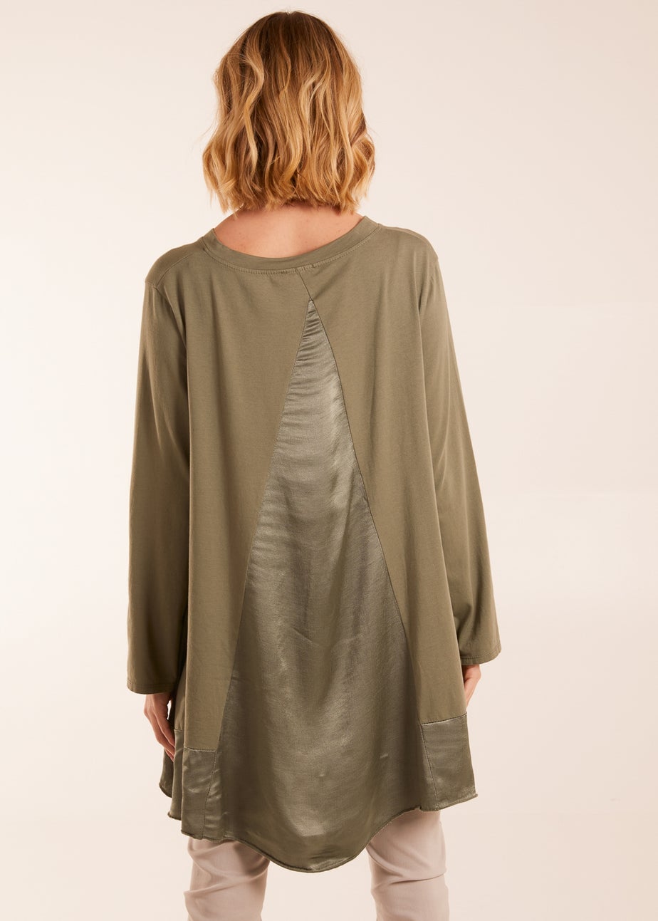 Blue Vanilla Sweatshirt With Sateen Tunic Insert