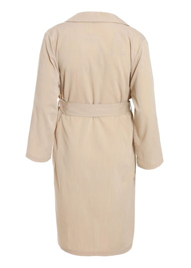 Quiz Stone Curve Linen Look Trench Jacket