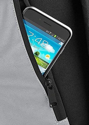 BagBase Silver Reflective Roll Top Backpack