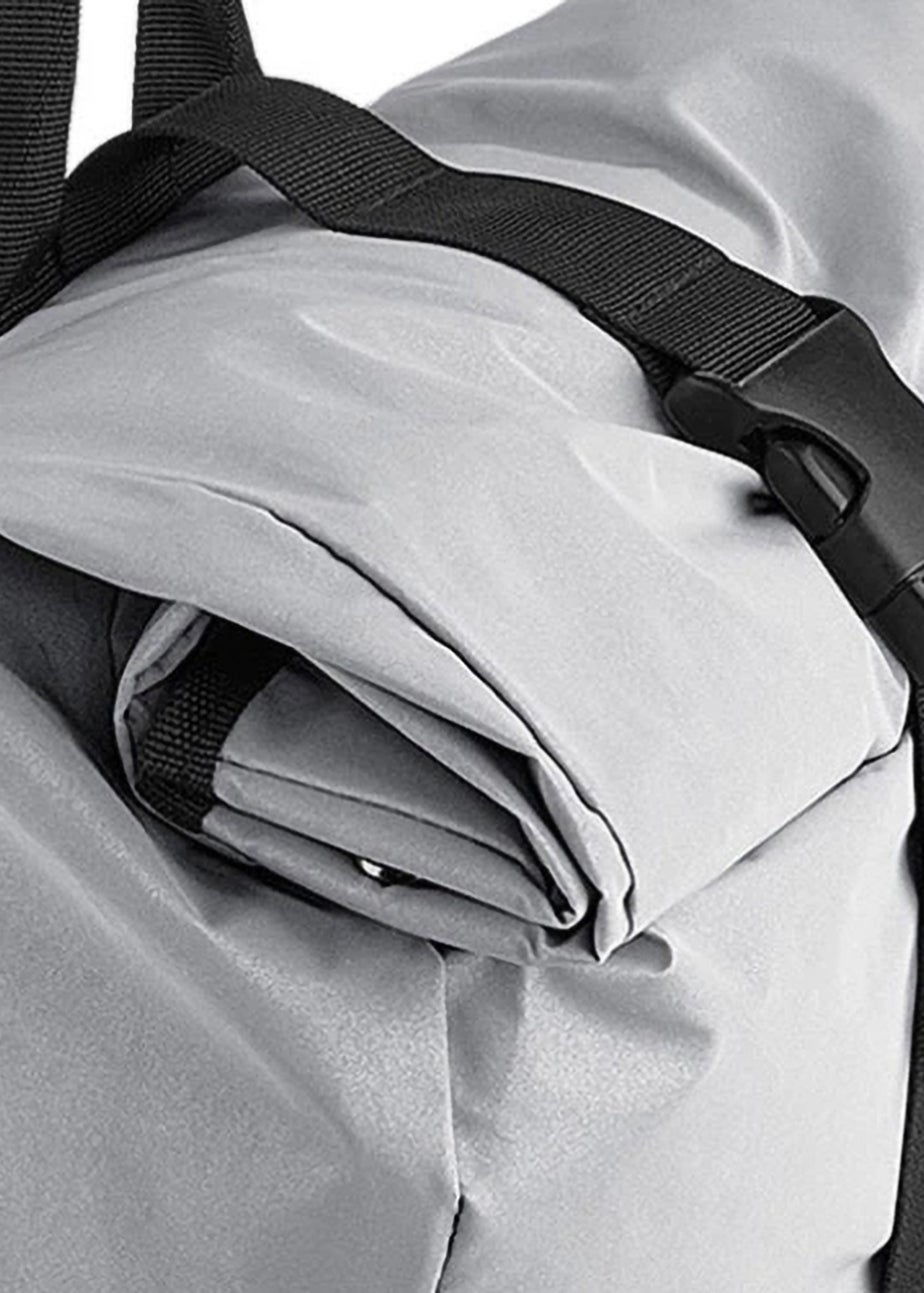 BagBase Silver Reflective Roll Top Backpack