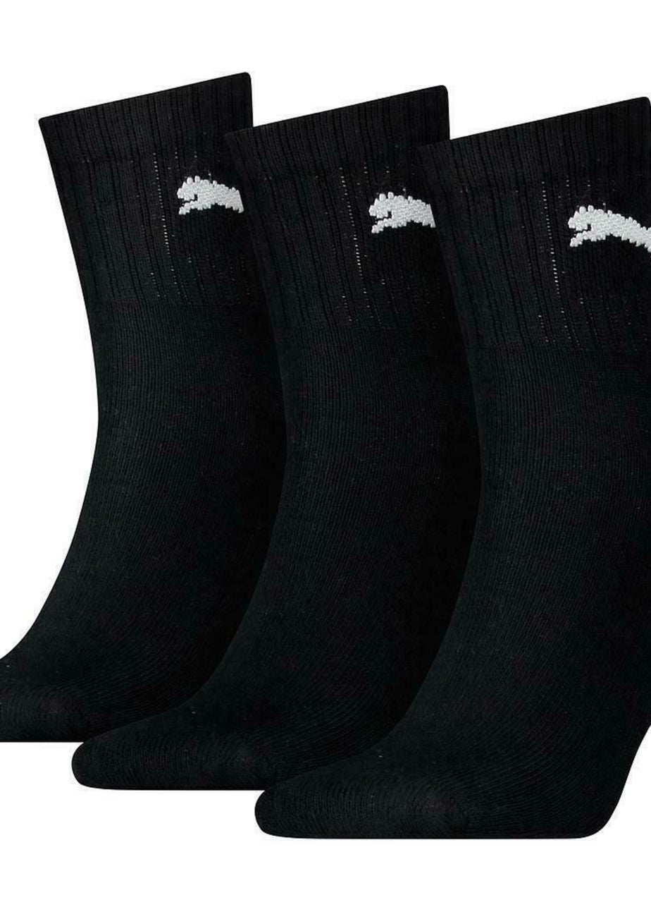 Puma Black Lightweight Crew Socks (Pack of 3)