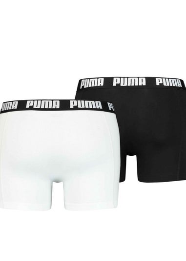 Puma Black/White Basic Boxer Shorts (Pack of 2)