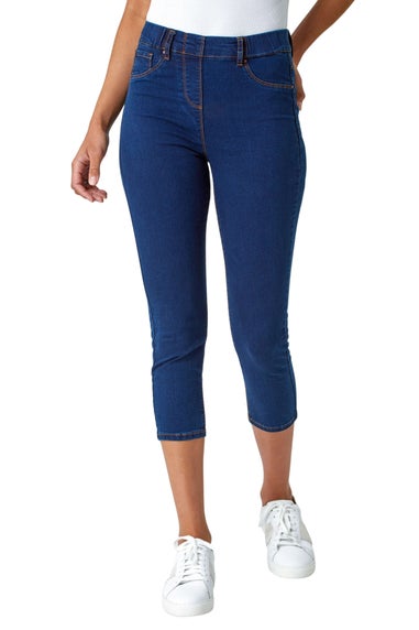 Roman Indigo Cropped Stretch Denim Jegging