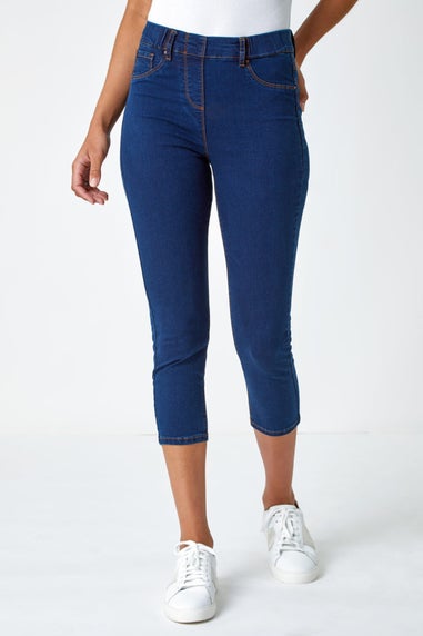 Roman Indigo Cropped Stretch Denim Jegging